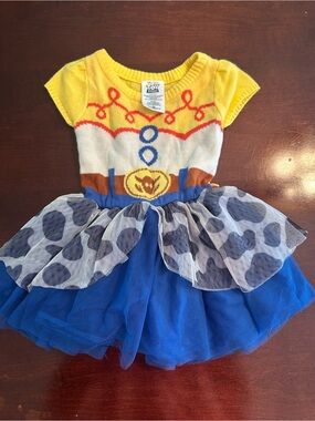 ✨Disney Yellow & Blue Jessie-Inspired Girls Costume Dress